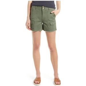Wit & Wisdom Absolution Frayed High Rise Green Shorts Size 14 NWT